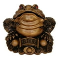 thumbnail image 1 of 9" Golden Money Frog Three-Legged Toad Statue to Attract Wealth Money Luck, 1 of 1