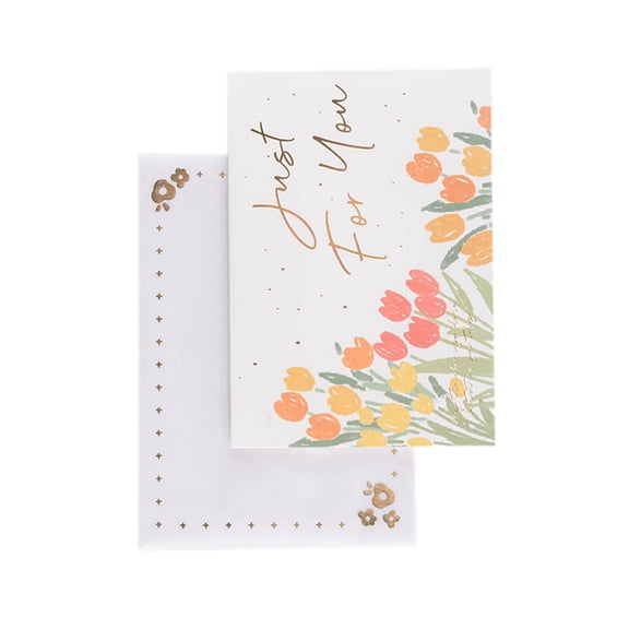 Money Gift Package with Envelopes Elegant Flower Theme Cards Message Card for Various Celebration
