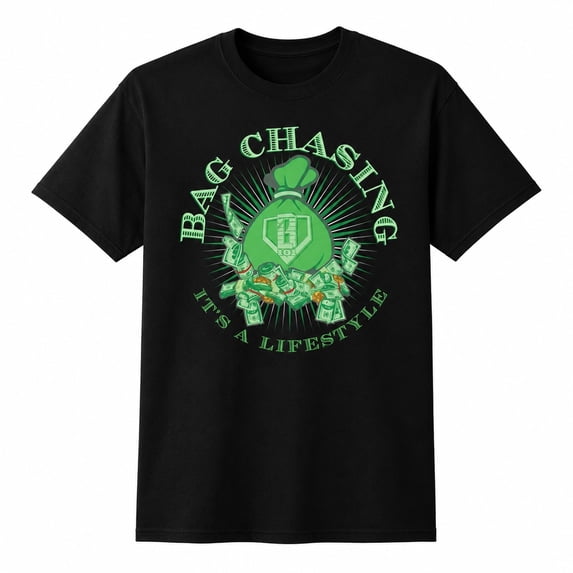 Money Graphic T-Shirt, Bag Chasing Lifestyle Unisex Classic Fit Tee