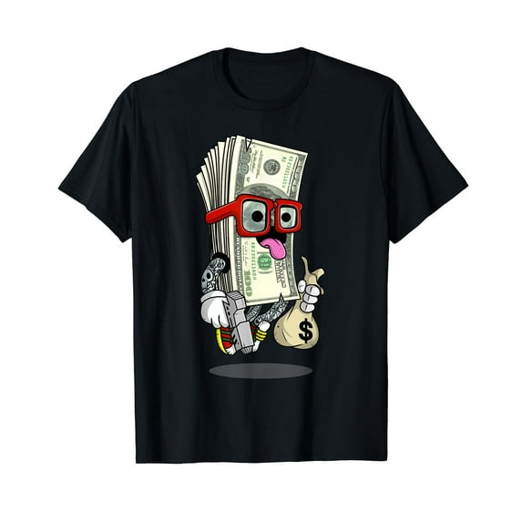 Money Hip Hop Graphic Urban Graffiti Art T-Shirt