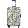thumbnail image 1 of Money Luggage Suitcase Covers Elastic Washable 100 Dollar Bill Cash Present Luggage Protector Travel Suitcase Protective Cover For Kid And Adult, S (Fit 18-21 Inch Luggage), 1 of 6