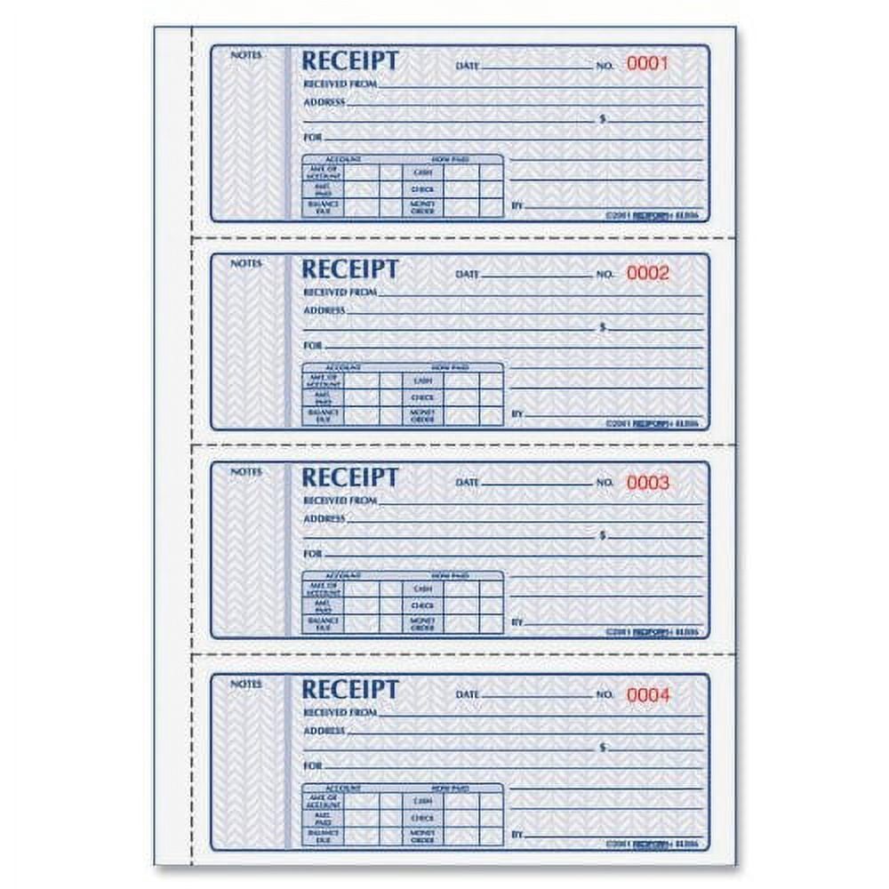 Money Receipt Book, 7 X 2 3/4, Carbonless Triplicate, 100 Sets/book