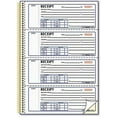 Money Receipt Book, 7 x 2 3/4, Carbonless Duplicate, Wire, 300 Sets