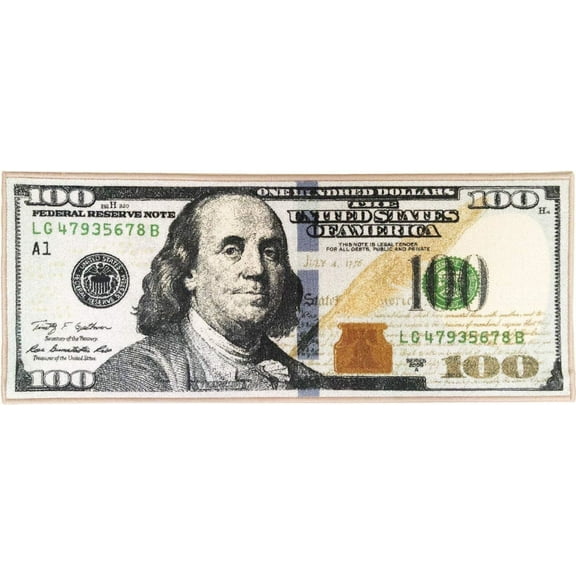 Money Rugs 100 Dollar Bill Runner Cool Area Rug for Living Room Kitchen Rug Laundry Runner Rug Bedroom Bathroom Mat