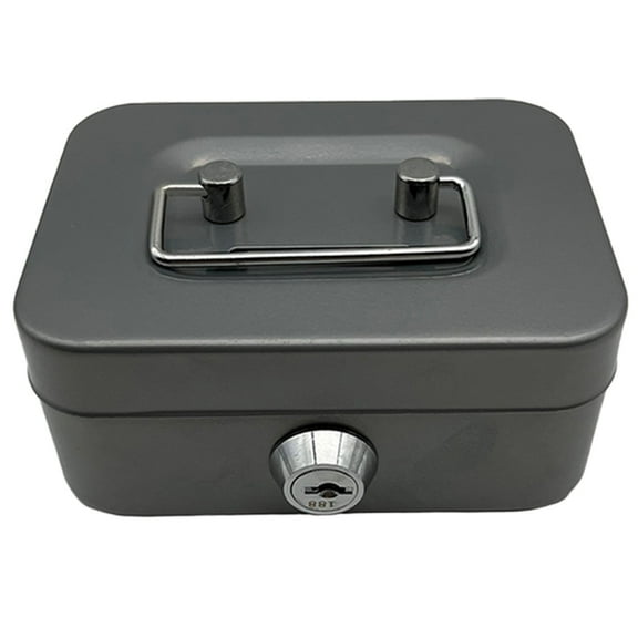 Money Safe Lock Box with Removable Coin Tray, Durable & Scratch Resistant Money Box, Portable Lock Safe Box with Handle and Lock, GIfts for Kids and Adult