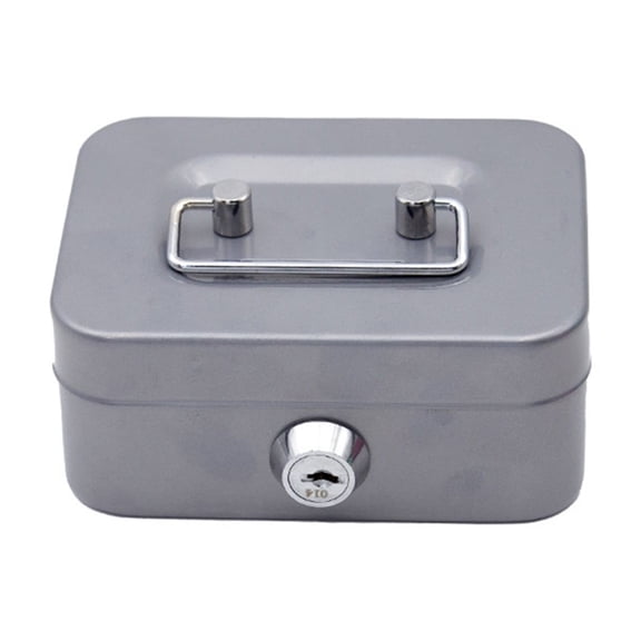 Money Safe Lockable Cash Box with Key,Portable Piggy Box Made of Metal ,House, Apartment, Office Key Storage