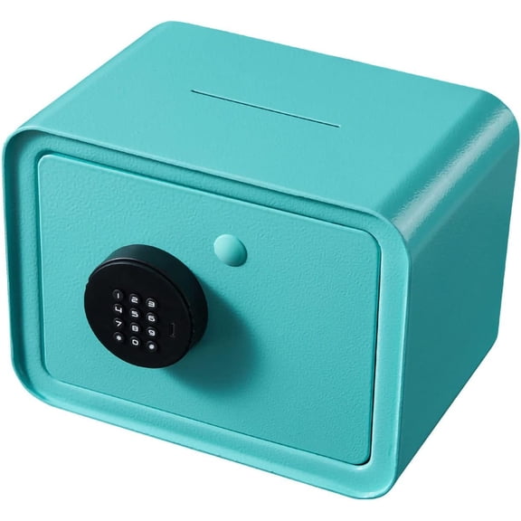 Money Safe and Cash Lock Box, Small Money Safe with Drop Slot, Safe Box Pry Proof Digital Electronic Metal Top Opening for Money, Cash, Jewelry (Red)