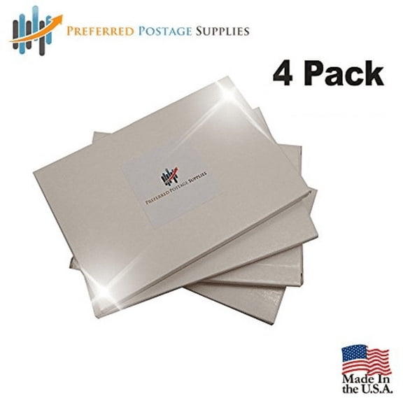 Money Saver 4-Pack (400 Labels) (USPS Approved) Postage Meter Tape Compare to Pitney Bowes 612-0, 612-7, 612-9, 620-9 Neopost 7449704, PC2N Hasler 9004080 50 ct personal post office e700