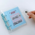 thumbnail image 1 of Money Saving Binder Organizer Cash Envelope Book | PVC 3-Hole Loose Leaf Storage Album | Single | Budget Tracker | Small Card Holder | Durable Design | Multicolor | 11.5×11.5×2.3cm | Travel, 1 of 8