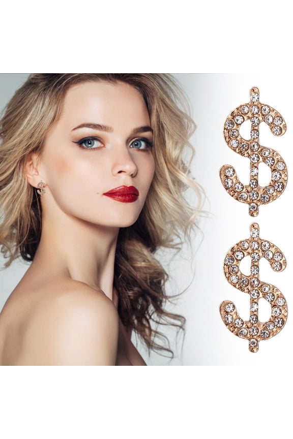 Money Sign Fashion Trend Earrings Alloy Jewelry 0.79in Party Banquet Gift Accessory