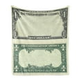 thumbnail image 1 of Money Soft Flannel Fleece Throw Blanket, Dollar Bill Buck Design American Federal Reserve Note Pattern Wealth, Cozy Plush for Indoor and Outdoor Use, 70" x 90", Pale Green Grey, by Ambesonne, 1 of 5