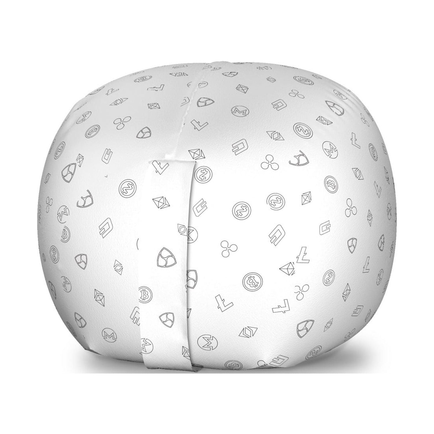 Money Storage Toy Bag Chair, Cryptocurrency Themed Pattern Banking Business  Blockchain Exchange and Finance, Stuffed Animal Organizer Washable Bag,  Small Size, Black and White, by Ambesonne - Walmart.com