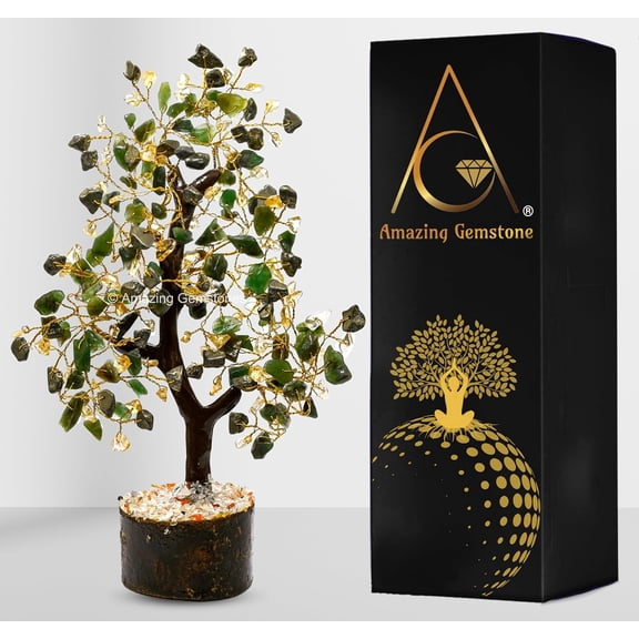 Money Sucess Crystal Tree - Healing Crystal Bonsai Tree Room Decor Office Desk Decor