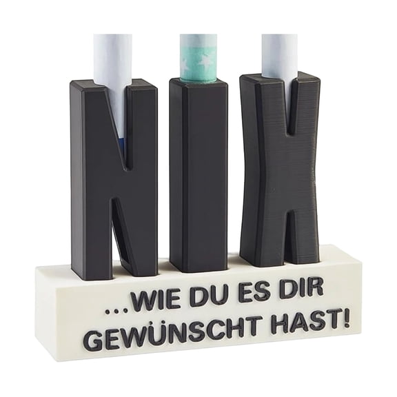 Money-Themed Desk Ornament, Minimalist Creative Desktop Decoration, Festival Gift For S & Teens, 1 Piece, Black & White Desk Decor With Pen Holders