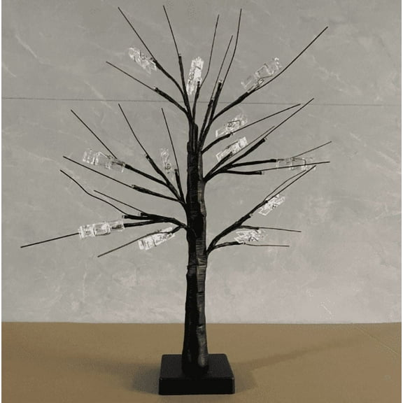 Money Tree Gift Holder, Money Tree with 12 Clear Clips, Photo Cash Lottery Ticket Holder, Unique Desktop Home Decorations for Christmas, Memo, Birthday, Wedding, Graduation, 15'' H