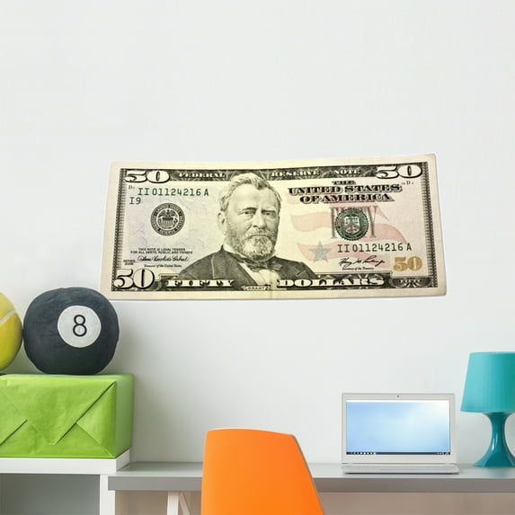Money Wall Mural by Wallmonkeys Peel and Stick Graphic (36 in W x 15 in H) WM159792