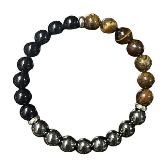 Money Wealth Success Bracelet Set - Pyrite, Green Aventurine, Tiger Eye & Citrine Bracelets for Men & Women - Abundance, Prosperity, Healing, Anxiety Relief, Spiritual Gifts