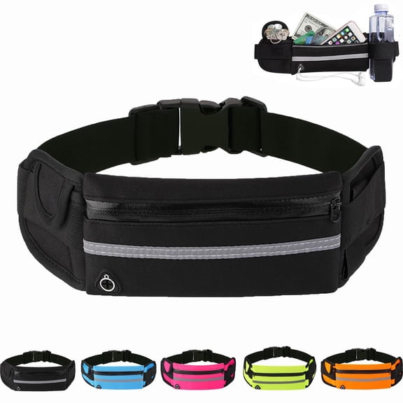 Money belt for travel for men hidden, Lightweight Breathable Sports Waist Bag with Adjustable Strap, Waterproof Running Belt for Hiking and Gym Fitness
