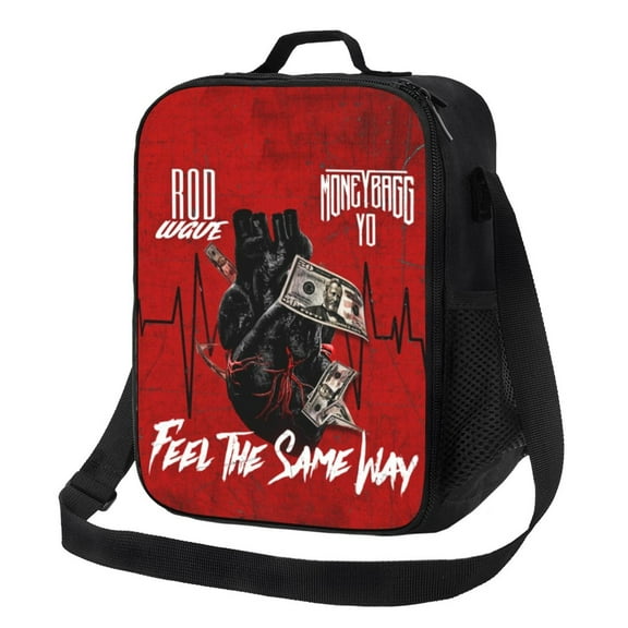 Moneybagg Yo Insulated Lunch Bag Lunch Box Lightweight Durable Lunch Tote Bag Portable Reusable Lunch Box Tote for Work Sport Picnic Camping