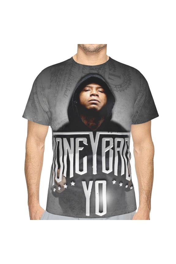 Moneybagg Yo Unisex 3d Pattern Printed Short Sleeve T-Shirts Casual Graphics Tees Medium