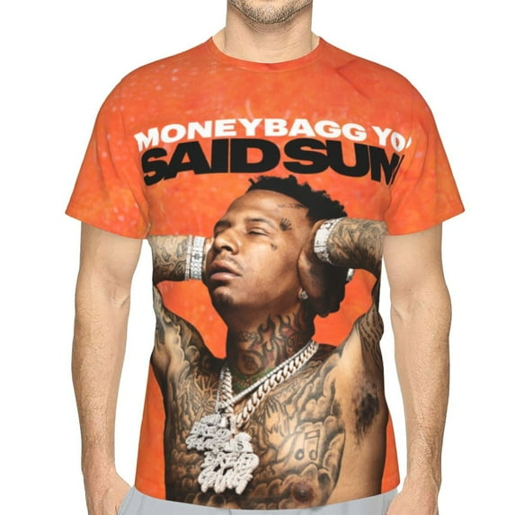 Moneybagg Yo Unisex 3d Pattern Printed Short Sleeve T-Shirts Casual Graphics Tees Small