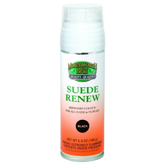 Moneysworth and Best Suede Renew Conditioner Color Spray, Black, 5.6 oz