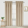 thumbnail image 1 of Monfince 1pc Blackout Curtains Room Darkening Thermal Insulated Bedroom Curtains Pure Color Curtain Rod Pocket Drapes, 1 Panel, 1 of 6