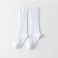 thumbnail image 1 of Monfince Baby Girls Boys Uniform Knee High Socks Tube Ruffled Stockings Infants and Toddlers White 0-12M, 1 of 7