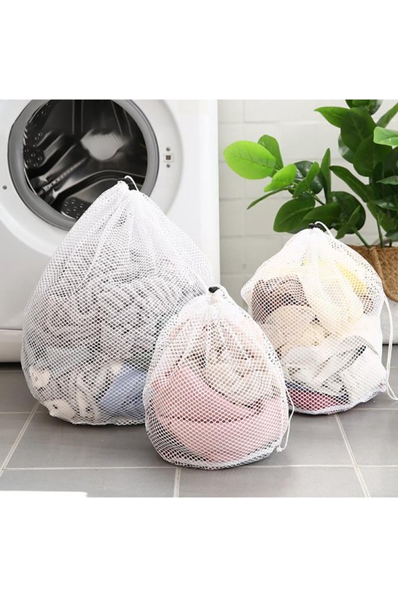 Large Washing Net Bags, Durable Fine Mesh Laundry Bag With Lockable Drawstring For Big Clothes Bra Underwear Cleaning Bag 1Pcs