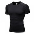 thumbnail image 1 of Monfince Men's Sports Quick-drying Short Sleeve T-shirt Summer Casual Slim Elastic Shirts Tops, 1 of 3