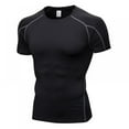 thumbnail image 1 of Monfince Men's Sports Quick-drying Short Sleeve T-shirt Summer Casual Slim Elastic Shirts Tops, 1 of 5