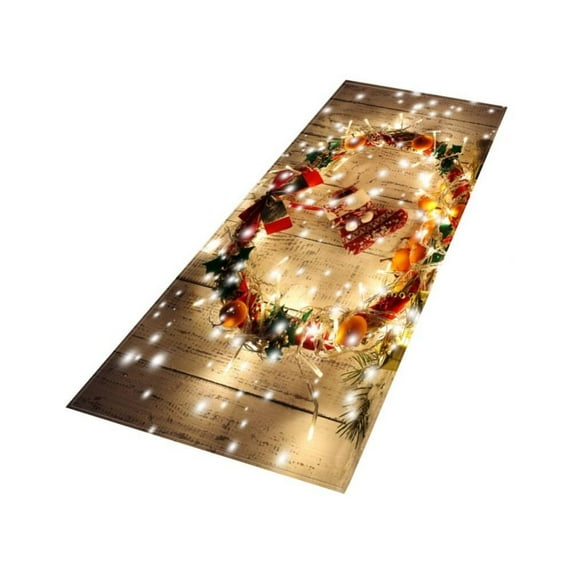 Monfince Merry Christmas Door Mats Rug Non-Skid Slip Rubber Indoor Outdoor Kitchen Entry, Seasonal Winter Xmas Holiday Low-Profile Floor Mat Switch Mat