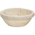 thumbnail image 1 of Monfince Round Bread Banneton Proofing Basket & Liner, Brotform Dough Rising Rattan Handmade rattan bowl with Linen Liner Cloth, 1 of 7