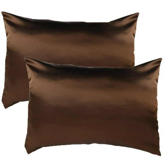 Monfince Satin Pillowcase for Hair and Skin, Silk Satin Pillowcase, Queen Size Pillow Cases Set of 2, Silky Pillow Cover with Zipper