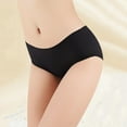 thumbnail image 1 of Monfince Women Ice Silk Seamless Briefs Comfortable Mid-waist Underpant Pantie All-inclusive Hip Breathable Cotton Crotch Briefs, 1 of 6
