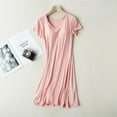 thumbnail image 1 of Monfince Women Night Dress with Built in Bra Nightshirt Short Sleeve Chemise Sleepwear Modal Soft Nightgowns, 1 of 6