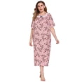 thumbnail image 1 of Monfince Women's Nightgowns Plus Size Short Sleeve Night Gown Sleepwear Dress Casual Print Sleepdress Nightdress, 1 of 7