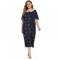 thumbnail image 1 of Monfince Women's Nightgowns Plus Size Short Sleeve Night Gown Sleepwear Dress Casual Print Sleepdress Nightdress, 1 of 6