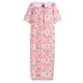 thumbnail image 1 of Monfince Womens Round Neck Nightgowns, Short Sleeve Sleepwear, Over Knee Length XL-5XL, 1 of 12