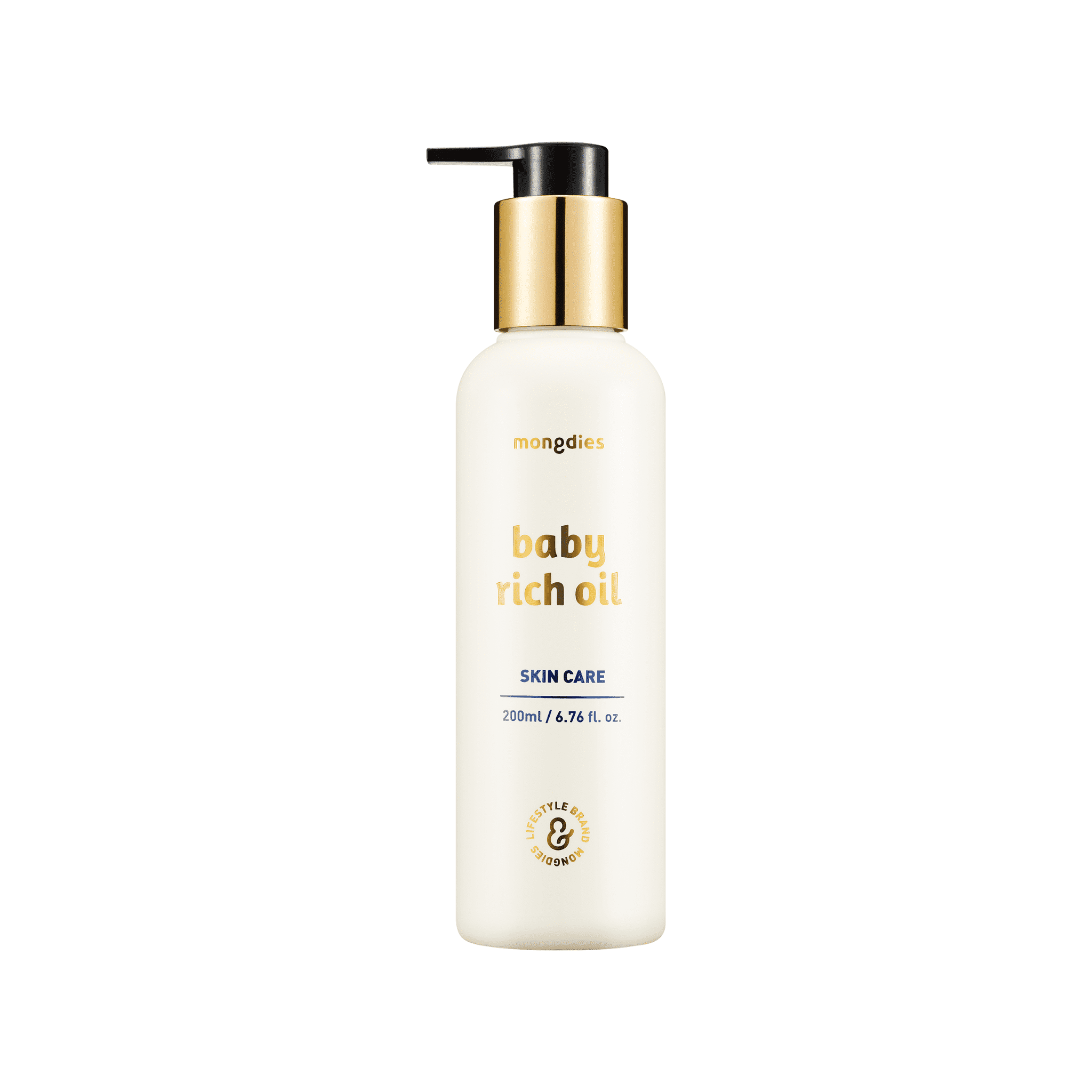 Mongdies Baby Rich Oil | 99.9% Plant-Derived Natural Formula | Lightweight & Non-Sticky Fast Absorption | Deep Hydration & Sebum Balance | Dermatologist Tested | 6.76 fl. oz