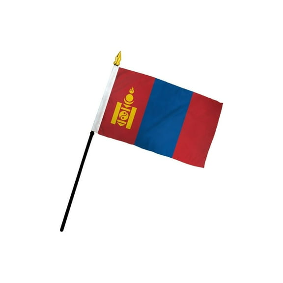 Mongolia 4x6in Stick Flag