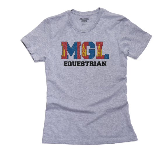 Mongolia Equestrian - Olympic Games - Rio - Flag Women's Cotton Grey T-Shirt