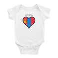 thumbnail image 1 of Mongolia Flag Heart Love Cute Baby Clothing Bodysuits Boy Girl Clothes, 1 of 5