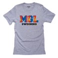 thumbnail image 1 of Mongolia Swimming - Olympic Games - Rio - Flag Men's Grey T-Shirt, 1 of 2