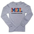 thumbnail image 1 of Mongolia Synchronized Swimming - Olympic Games - Rio - Flag Men's Long Sleeve Grey T-Shirt, 1 of 2