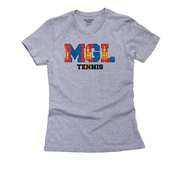 Mongolia Tennis - Olympic Games - Rio - Flag Women's Cotton Grey T-Shirt