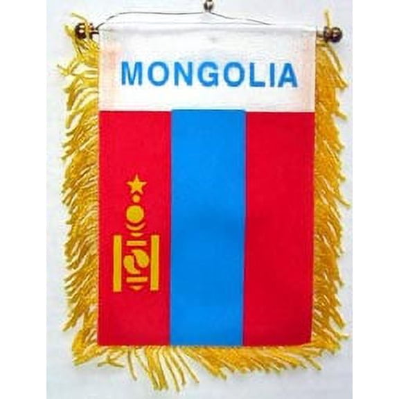 Mongolia Window Hanging Flag Fringed