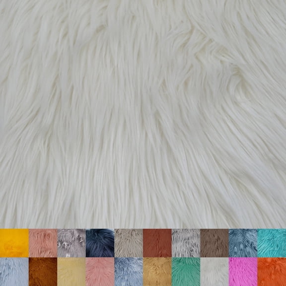 Mongolian Faux Fur-Christmas Fuzzy-Fabric by The Yard-Fluffy, Shaggy Mohair-for Costumes, Plush Toys, Apparel, Clothing, Decoration, and Gnome Beard Miniature- Charcoal