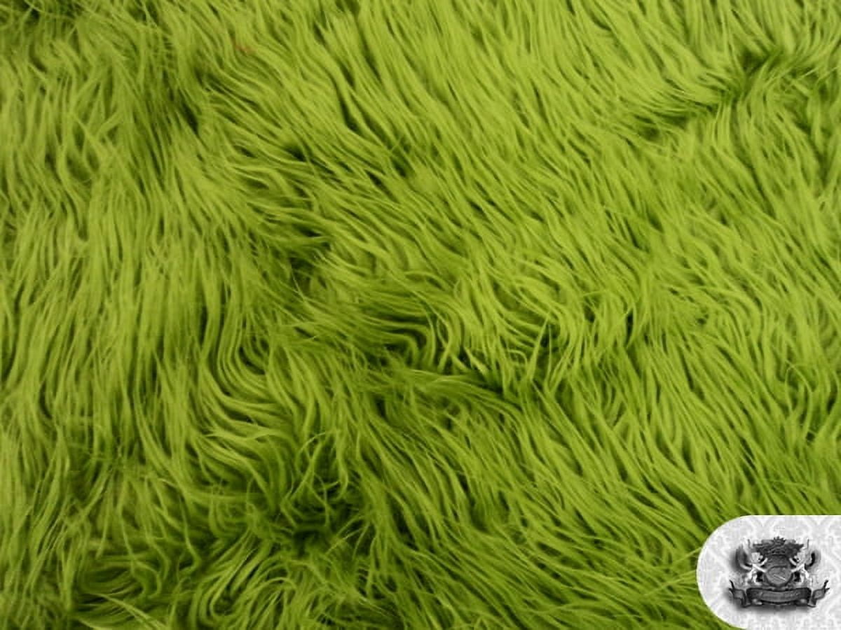 Mongolian Faux Fur Olive Green Fabric Sold By The Yard