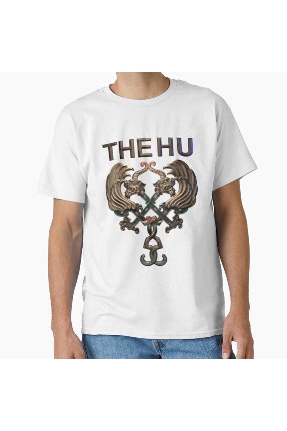 Mongolian Folk Metal Band Traditional Instruments Color Crest Logo Merch Tee T-shirt